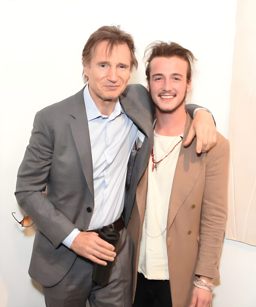 Liam Neeson with his son.